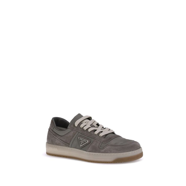 Graue Kalbshaut Bos Taurus Low-Top Sneaker