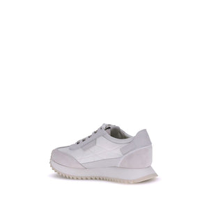 Weiße Polyamid-Sneaker mit niedrigem Schaft