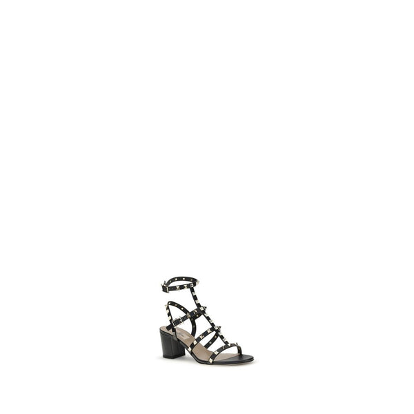 Schwarze Sandalen mit Plateauabsatz aus Kalbsleder Bos Taurus
