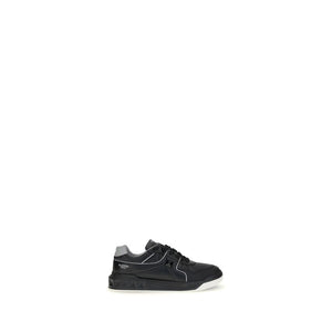 Schwarze Low-Top-Sneaker aus Kalbsleder Bos Taurus