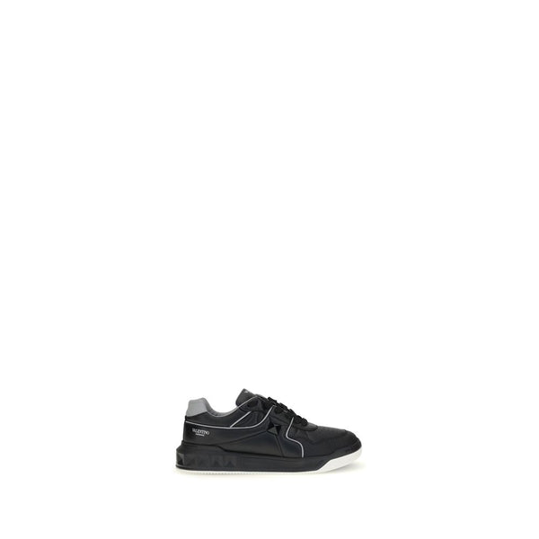 Schwarze Low-Top-Sneaker aus Kalbsleder Bos Taurus