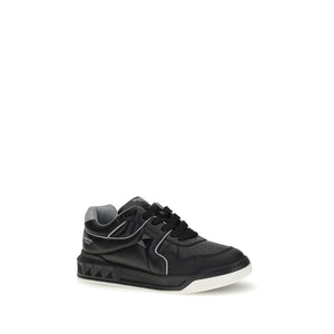 Schwarze Low-Top-Sneaker aus Kalbsleder Bos Taurus