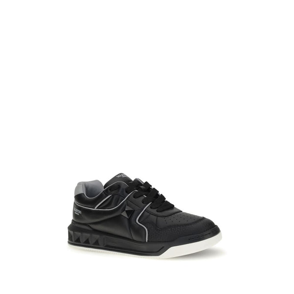 Schwarze Low-Top-Sneaker aus Kalbsleder Bos Taurus