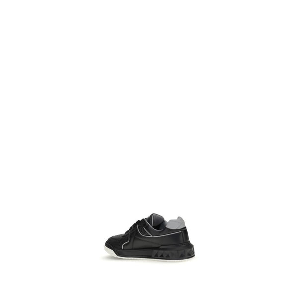 Schwarze Low-Top-Sneaker aus Kalbsleder Bos Taurus
