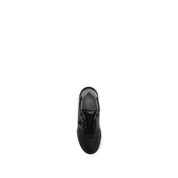 Schwarze Low-Top-Sneaker aus Kalbsleder Bos Taurus