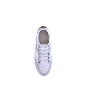 Weiße Gummisohle Sneakers mit niedrigem Schaft