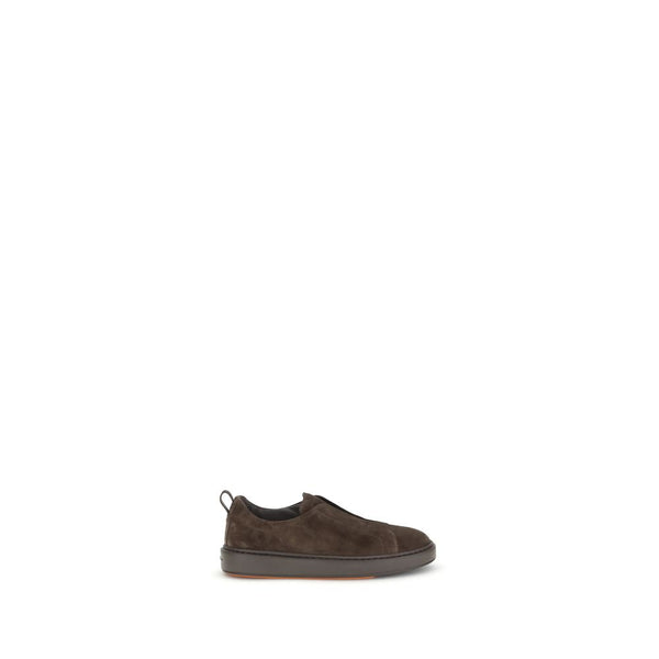 Braune Kalbshaut Bos Taurus Low-Top Sneaker