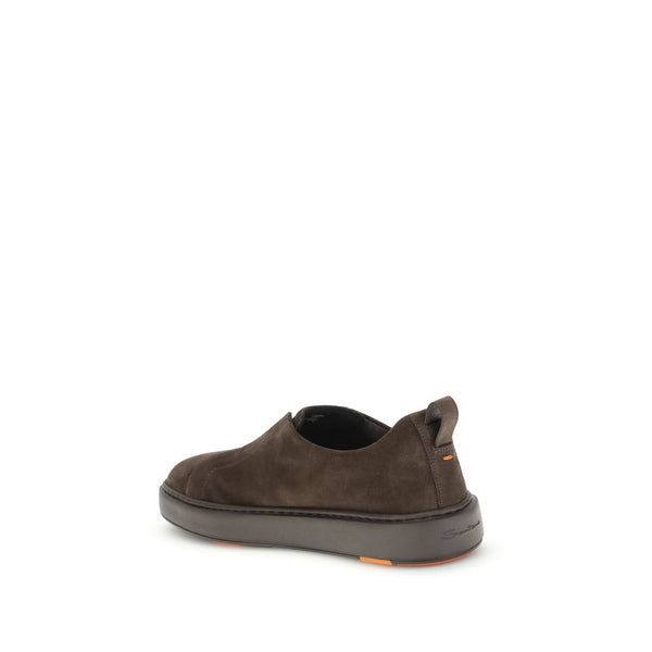 Braune Kalbshaut Bos Taurus Low-Top Sneaker