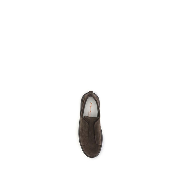 Braune Kalbshaut Bos Taurus Low-Top Sneaker