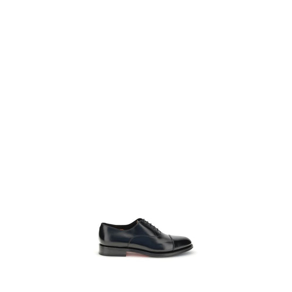 Schwarze Kalbshaut Bos Taurus Oxford- und Derby-Schuhe