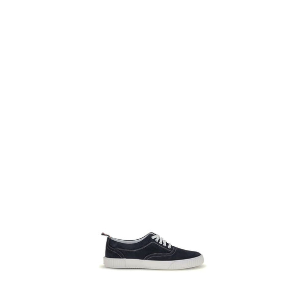 Dunkelblaue Kalbshaut Bos Taurus Sneakers mit niedrigem Schaft