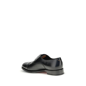Schwarze Kalbshaut Bos Taurus Oxford- und Derby-Schuhe