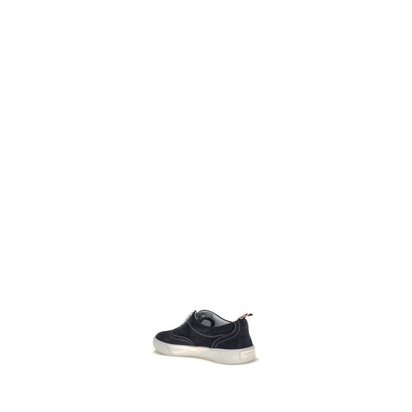 Dunkelblaue Kalbshaut Bos Taurus Sneakers mit niedrigem Schaft