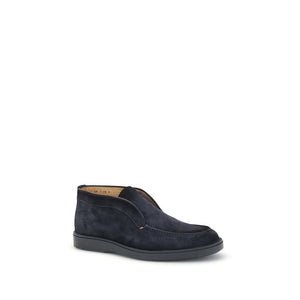 Dunkelblaue Kalbshaut Bos Taurus Slip-On Loafer