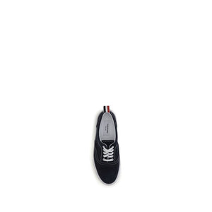 Dunkelblaue Kalbshaut Bos Taurus Sneakers mit niedrigem Schaft