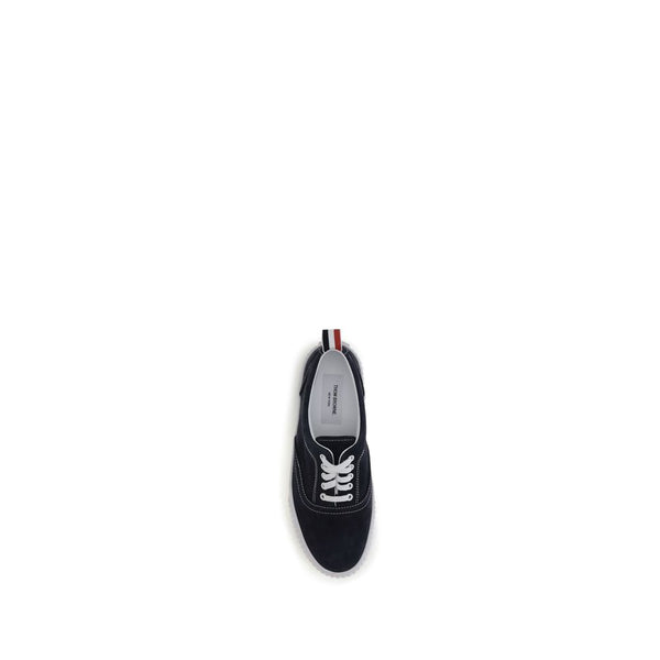 Dunkelblaue Kalbshaut Bos Taurus Sneakers mit niedrigem Schaft