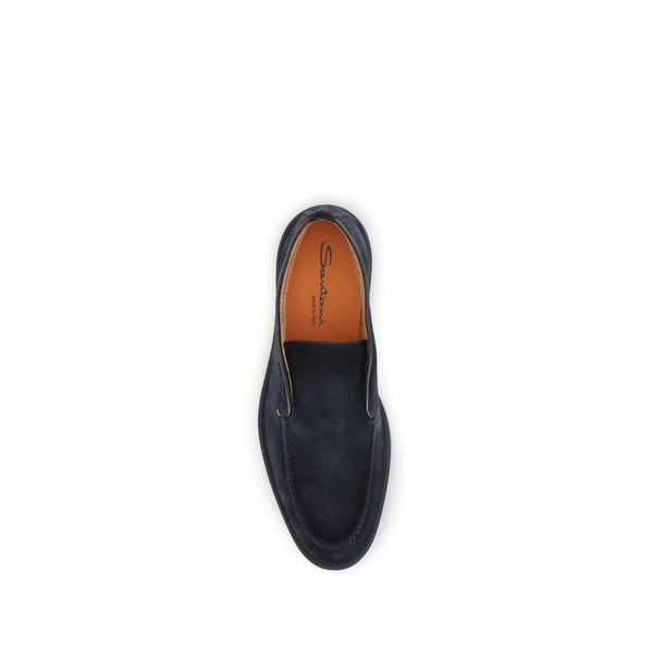 Dunkelblaue Kalbshaut Bos Taurus Slip-On Loafer