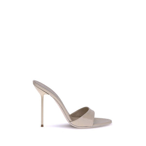 Beige Sandalen mit Stilettoabsatz aus Kalbsleder Bos Taurus