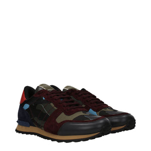 Grünes Leder Sportliche Turnschuhe