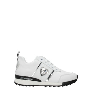 Weiße Leder-Sneaker mit niedrigem Schaft