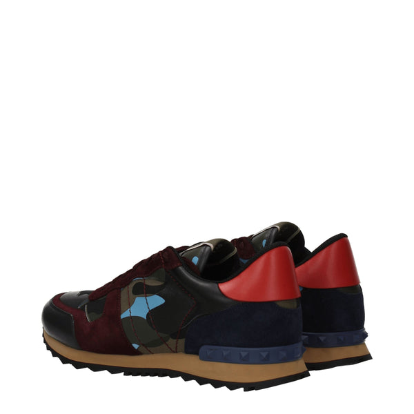 Grünes Leder Sportliche Turnschuhe