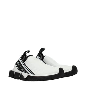 Chunky Sneakers aus weißem Stoff