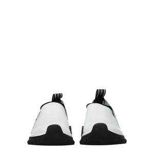 Chunky Sneakers aus weißem Stoff