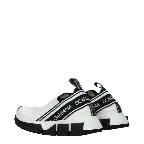 Chunky Sneakers aus weißem Stoff