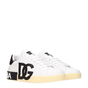 Weiße Leder-Sneaker mit niedrigem Schaft