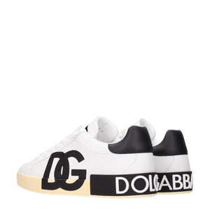 Weiße Leder-Sneaker mit niedrigem Schaft