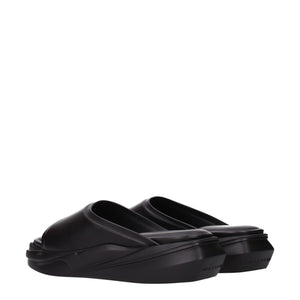 Elegante Leder-Hausschuhe in Schwarz