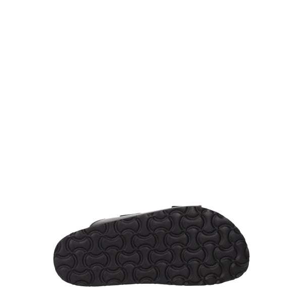 Elegante Leder-Hausschuhe in Schwarz