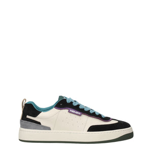 Bunte Sneaker aus Leder mit niedrigem Schaft