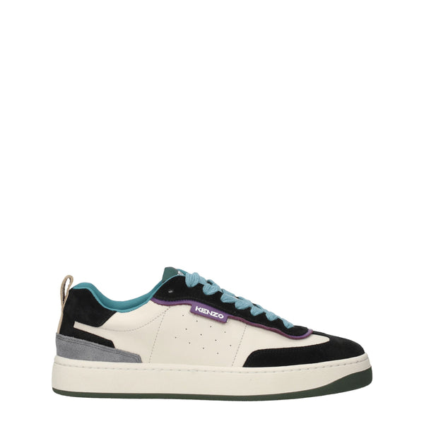 Bunte Sneaker aus Leder mit niedrigem Schaft