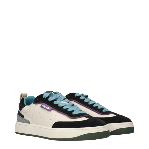 Bunte Sneaker aus Leder mit niedrigem Schaft