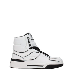 Weiße High-Top-Sneaker aus Leder