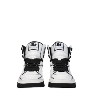 Weiße High-Top-Sneaker aus Leder