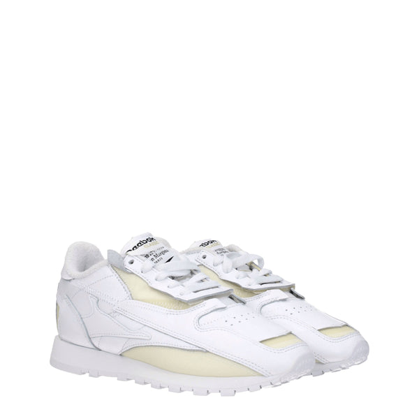 Weißes Leder Sportliche Turnschuhe