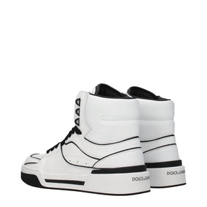 Weiße High-Top-Sneaker aus Leder