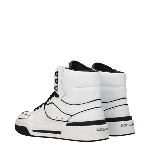 Weiße High-Top-Sneaker aus Leder