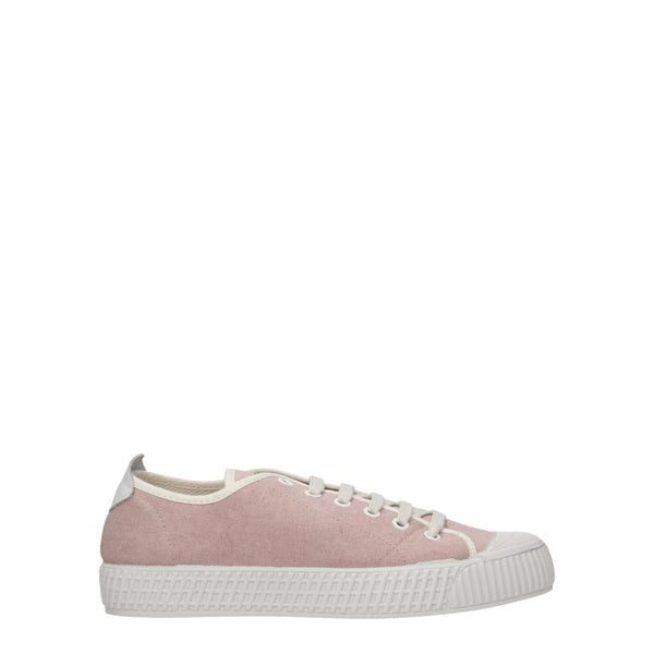 Rosa Stoff-Sneaker mit niedrigem Schaft