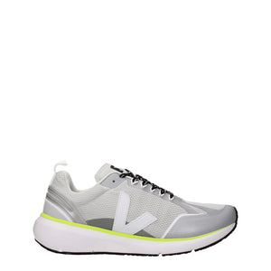 Graue Sportliche Turnschuhe aus Stoff