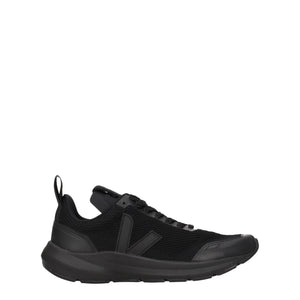 Schwarzer Stoff Sportliche Turnschuhe