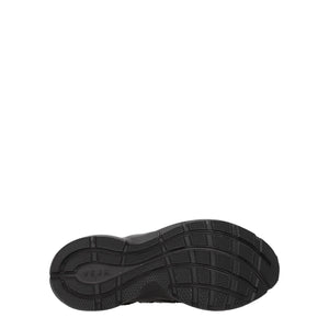 Schwarzer Stoff Sportliche Turnschuhe