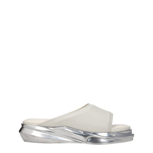 Elegante Hausschuhe aus Grauem Leder