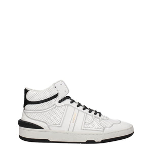 Hochwertige High-Top Sneaker aus Weißem Leder