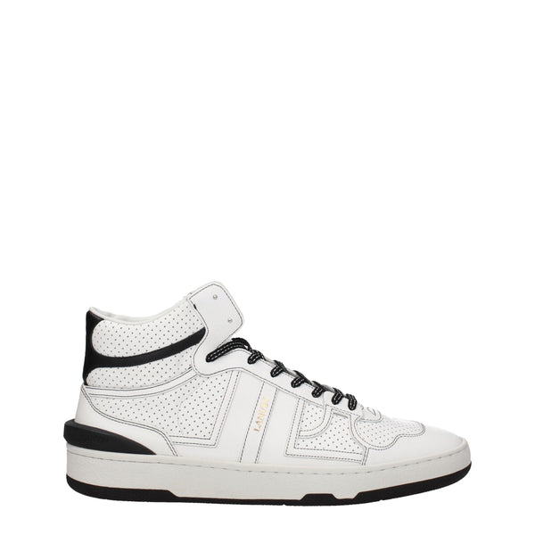 Hochwertige High-Top Sneaker aus Weißem Leder
