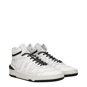 Hochwertige High-Top Sneaker aus Weißem Leder
