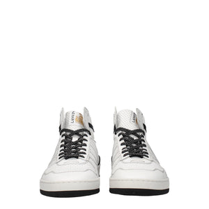Hochwertige High-Top Sneaker aus Weißem Leder