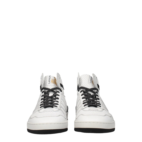 Hochwertige High-Top Sneaker aus Weißem Leder